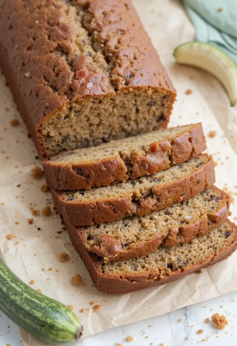 Sliced Zucchini Banana Bread