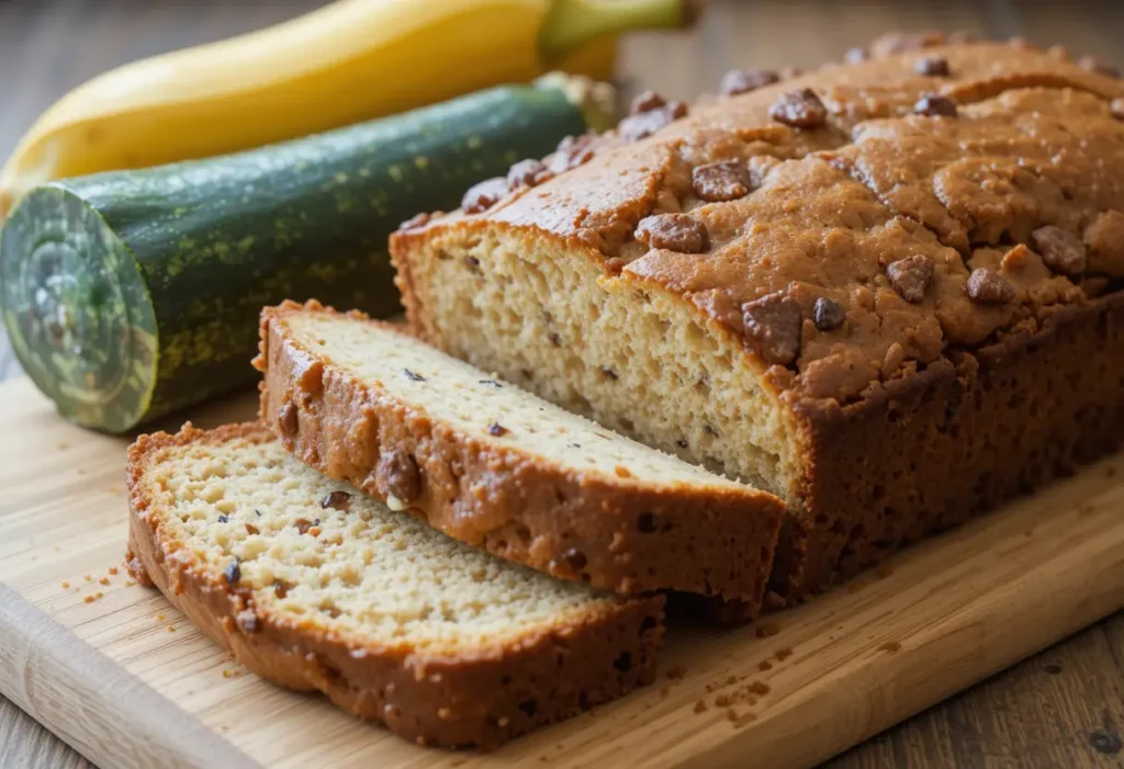 Sliced Zucchini Banana Bread