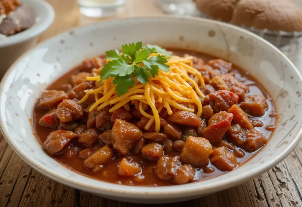 dish of chili