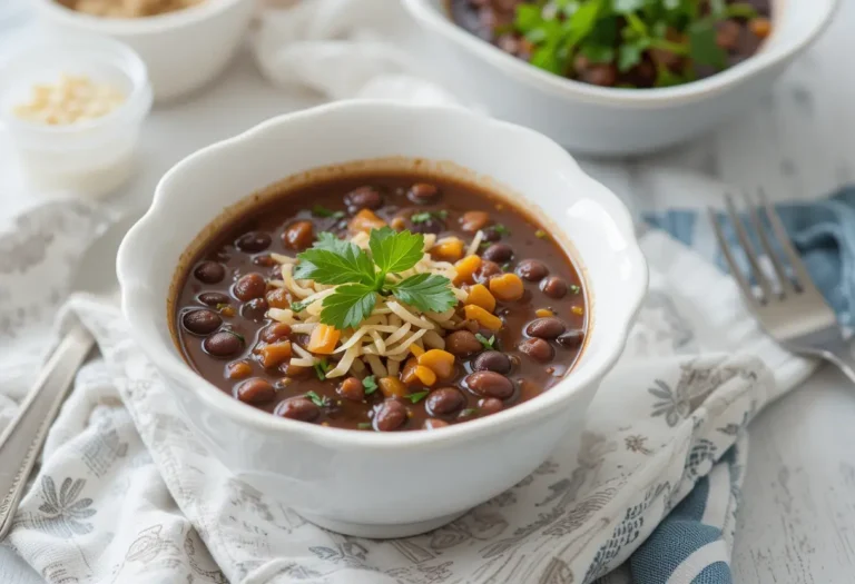 bowl of Purple Black Bean Soup