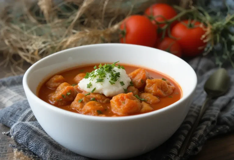 A bowl of Chilean Tomato Stew