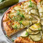 Pickle pizza with creamy garlic‑dill sauce and melted cheese